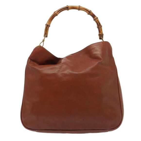 GUCCI Bamboo Shoulder Bag Leather Brown 001 1781 1577 Auth 80180 - Picture 7 of 16